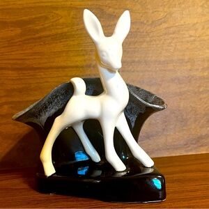 Vintage Ceramic Planter with Deer EUC